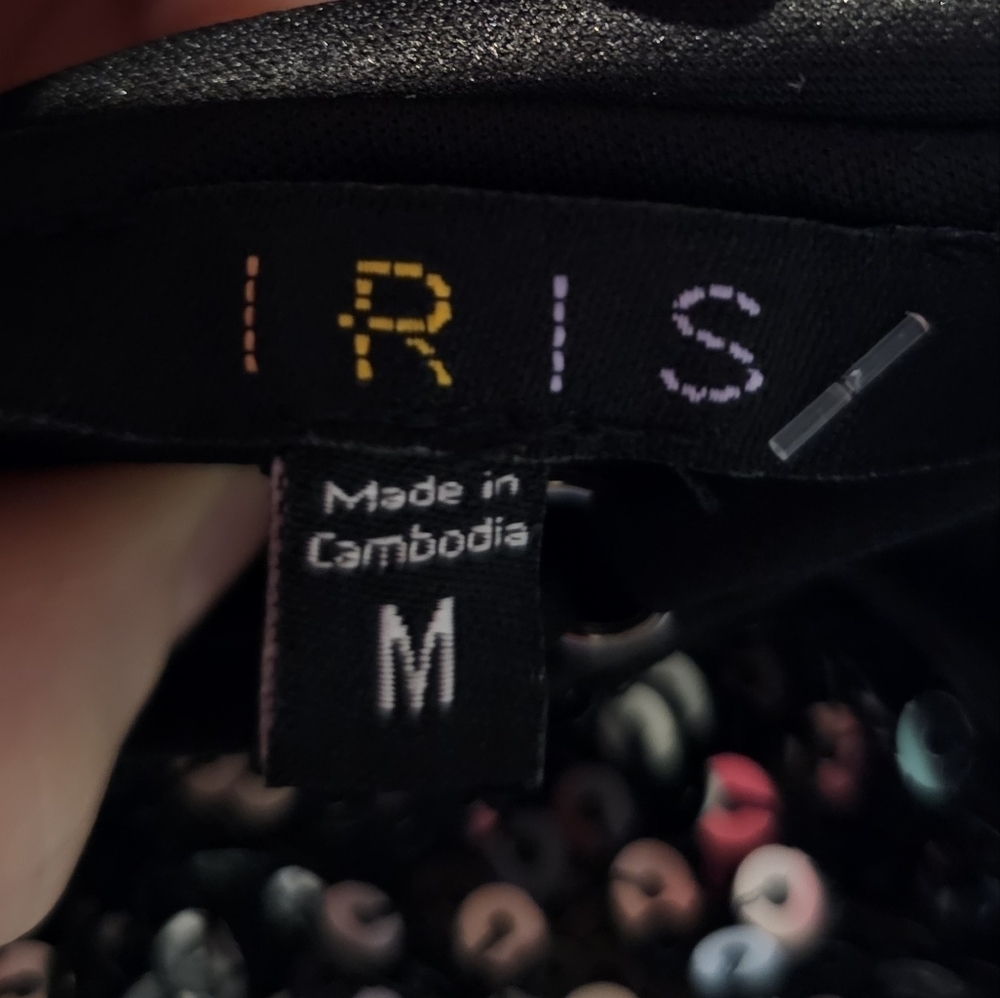 Iris black silver sparkles - Picture 3 of 5